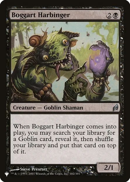 Boggart Harbinger, Magic card PLST LRW-102 — The List set