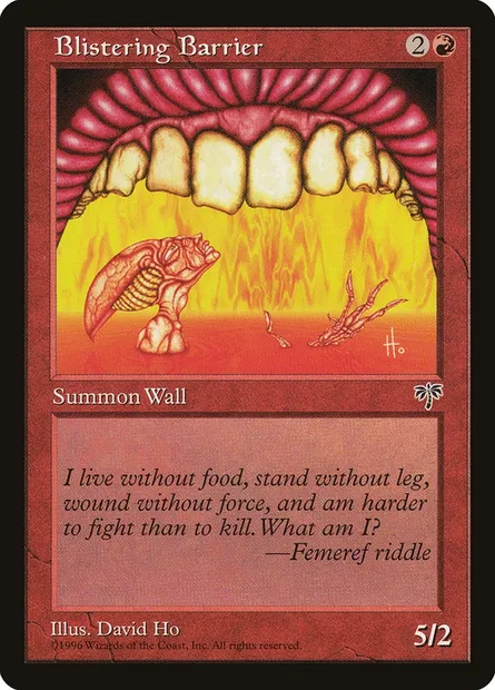 Blistering Barrier, Magic card MIR 159 — Mirage set