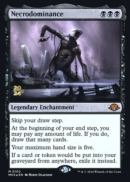 Necrodominance, Magic card PMH3 102s — Modern Horizons 3 Promos set