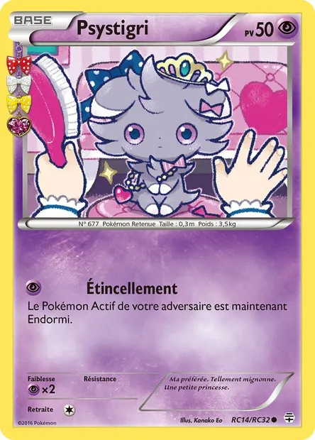 Psystigri, carte Pokémon GEN RC14 — extension Générations