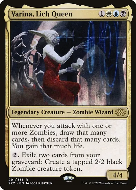 Varina, Lich Queen, Magic card 2X2 291 — Double Masters 2022 set