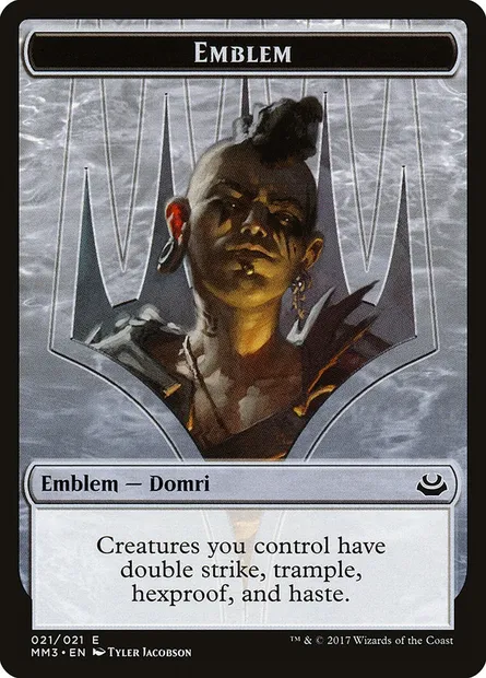 Domri Rade Emblem, Magic card TMM3 21 — Modern Masters 2017 Tokens set