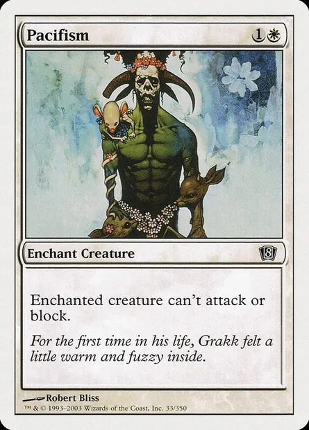 Pacifisme, carte Magic 8ED 33 — extension Huitième Edition