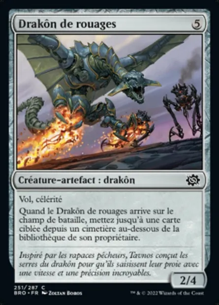 Drakôn de rouages, carte Magic BRO 251 — extension La Guerre Fratricide