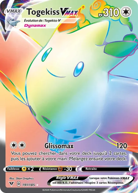 Togekiss VMAX, carte Pokémon VIV 191 — extension Voltage Éclatant
