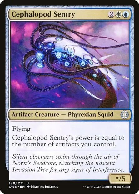 Cephalopod Sentry, Magic card ONE 198 — Phyrexia: All Will Be One set