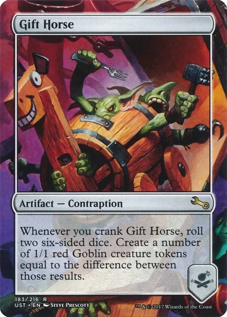 Gift Horse, carte Magic UST 183 — extension Unstable