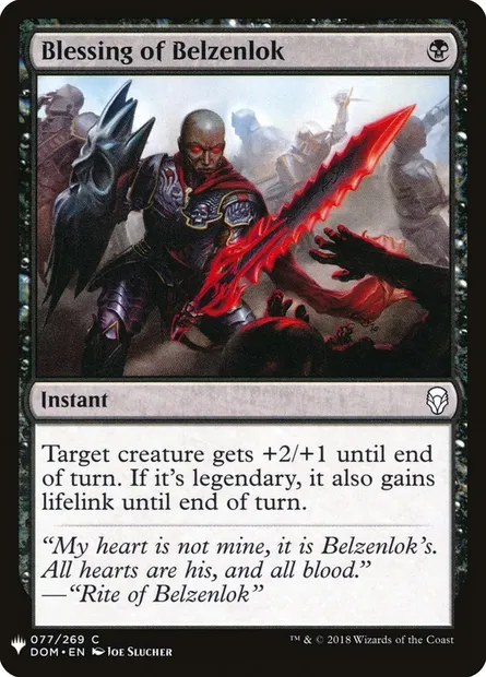 Blessing of Belzenlok, Magic card PLST DOM-77 — The List set