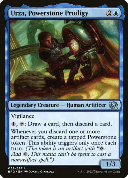 Urza, Powerstone Prodigy, Magic card BRO 69 — The Brothers' War set