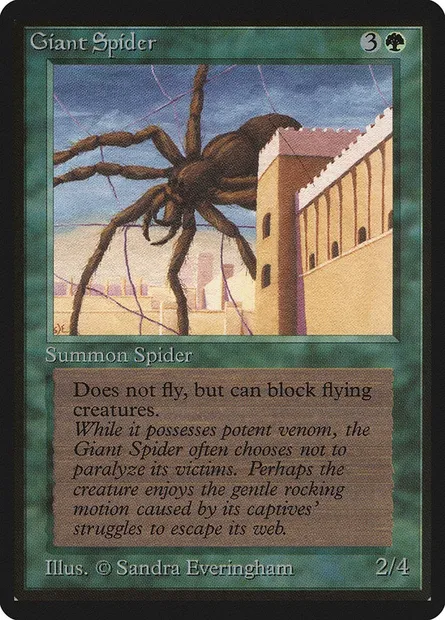 Giant Spider, Magic card LEB 199 — Limited Edition Beta set