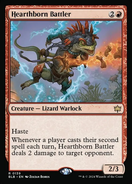 Hearthborn Battler, Magic card PBLB 139p — Bloomburrow Promos set