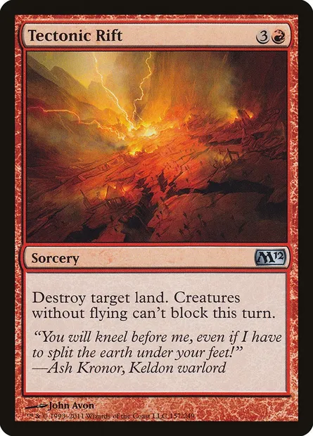 Tectonic Rift, Magic card M12 157 — Magic 2012 set