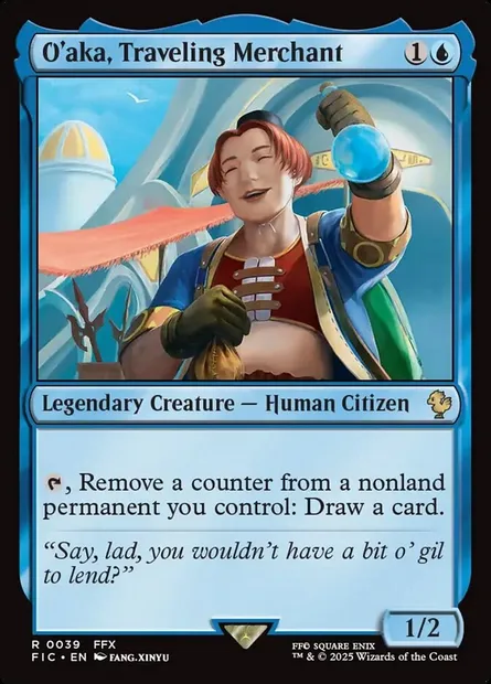 O'aka, Traveling Merchant, Magic card FIC 39 — Final Fantasy Commander set