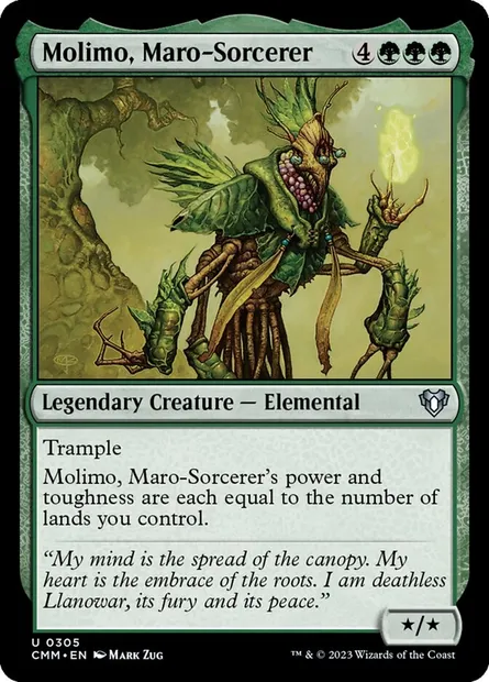 Molimo, Maro-Sorcerer, Magic card CMM 305 — Commander Masters set