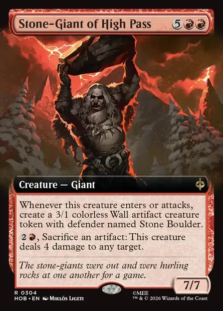 Stone-Giant of High Pass, Magic card HOB 304 — The Hobbit set