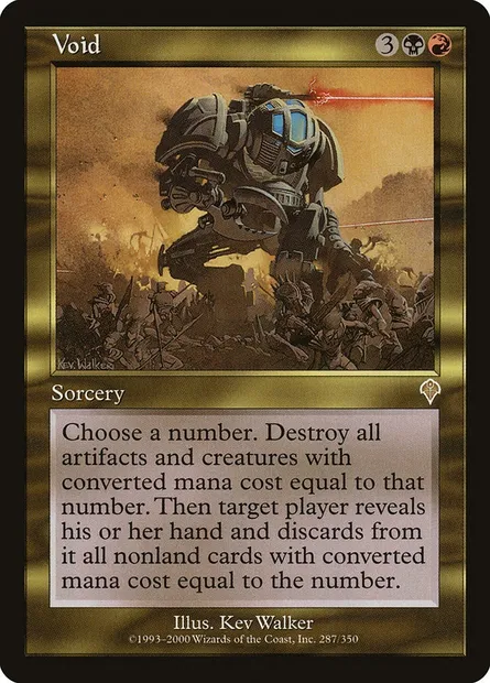 Vide, carte Magic INV 287 — extension Invasion