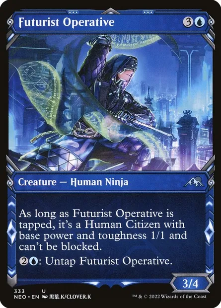 Futurist Operative, Magic card NEO 333 — Kamigawa: Neon Dynasty set