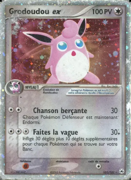 Grodoudou ex, carte Pokémon HL 101 — extension EX Légendes Oubliées