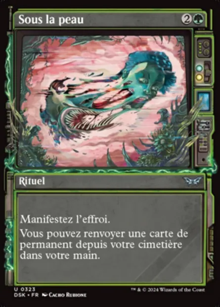 Sous la peau, carte Magic DSK 323 — extension Duskmourn: House of Horror