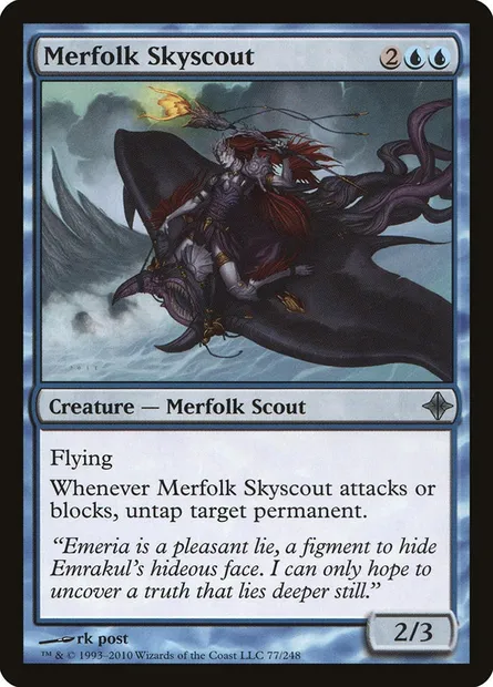 Merfolk Skyscout, Magic card ROE 77 — Rise of the Eldrazi set