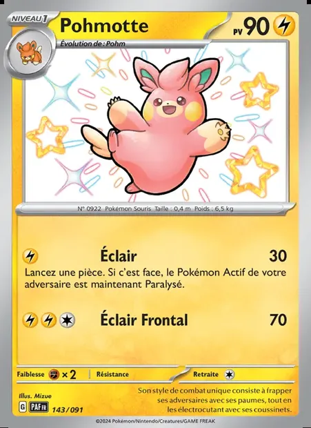 Pohmotte, carte Pokémon PAF 143 — extension Destinées de Paldea