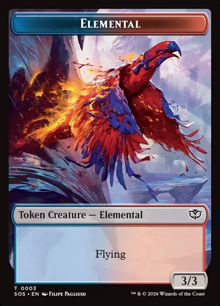 Elemental, carte Magic TSOS 3 — extension Secrets of Strixhaven Tokens