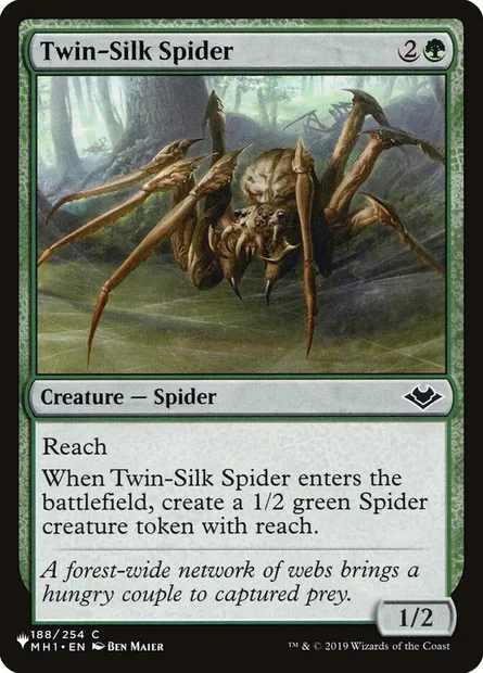 Twin-Silk Spider, Magic card PLST MH1-188 — The List set