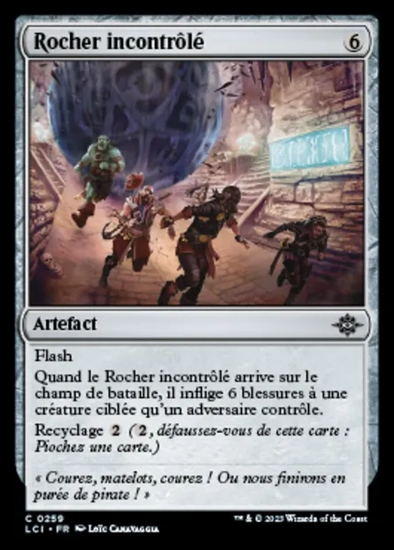 Runaway Boulder, carte Magic LCI 259 — extension The Lost Caverns of Ixalan