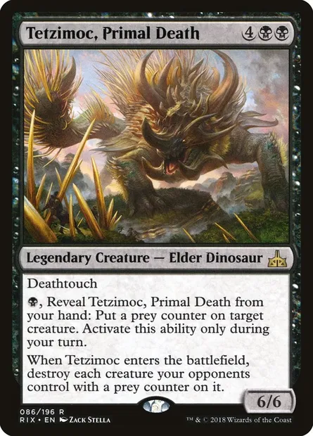Tetzimoc, Primal Death, Magic card RIX 86 — Rivals of Ixalan set