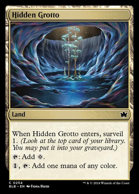 Hidden Grotto, Magic card BLB 254 — Bloomburrow set