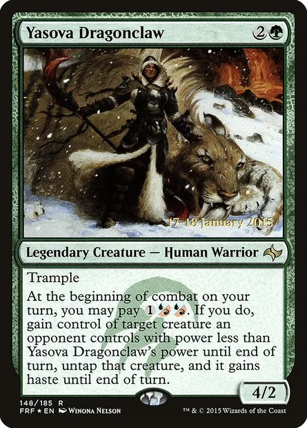 Yasova Dragonclaw, Magic card PFRF 148s — Fate Reforged Promos set