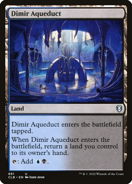 Dimir Aqueduct, Magic card CLB 891 — Commander Legends: Battle for Baldur's Gate set