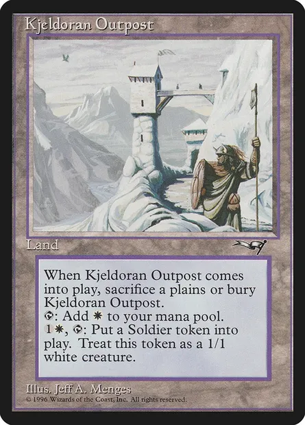 Avant-poste kjeldorien, carte Magic ALL 139 — extension Alliances