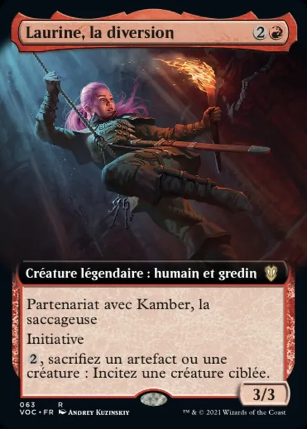 Laurine, la diversion, carte Magic VOC 63 — extension Crimson Vow Commander