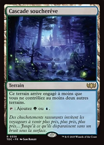 Cascade soucherêve, carte Magic TDC 358 — extension Tarkir: Dragonstorm Commander