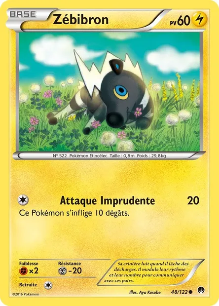 Zébibron, carte Pokémon BKP 48 — extension Rupture Turbo