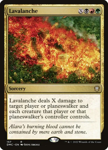 Lavalanche, Magic card DMC 157 — Dominaria United Commander set