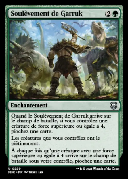 Soulèvement de Garruk, carte Magic M3C 229 — extension Modern Horizons 3 Commander