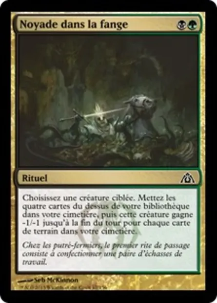 Noyade dans la fange, carte Magic DGM 67 — extension Le labyrinthe du dragon