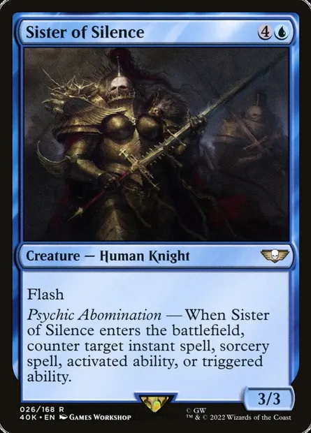 Sister of Silence, Magic card 40K 26 — Warhammer 40,000 Commander set