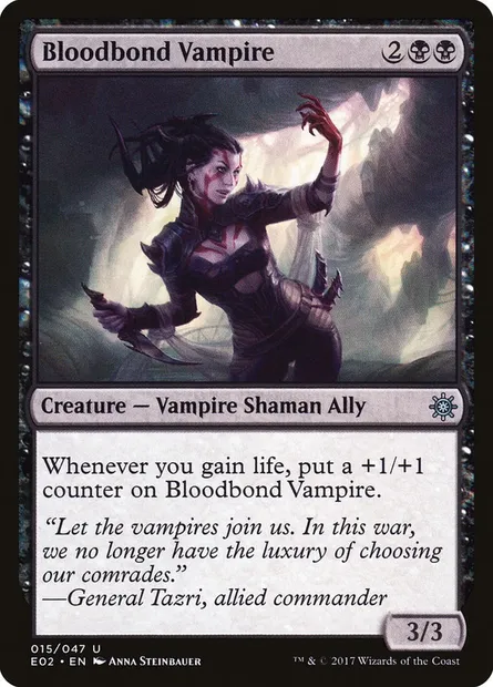 Bloodbond Vampire, Magic card E02 15 — Explorers of Ixalan set