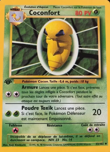 Coconfort, carte Pokémon BS 33 — extension Set de Base