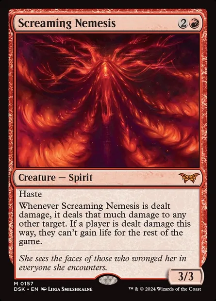 Screaming Nemesis, Magic card DSK 157 — Duskmourn: House of Horror set