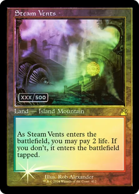 Steam Vents, Magic card RVR 412z — Ravnica Remastered set