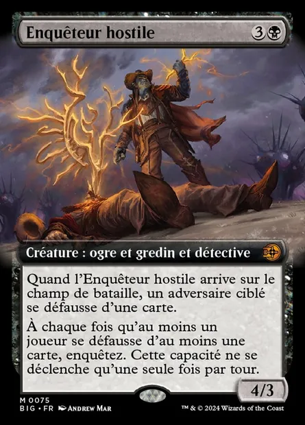 Enquêteur hostile, carte Magic BIG 75 — extension The Big Score