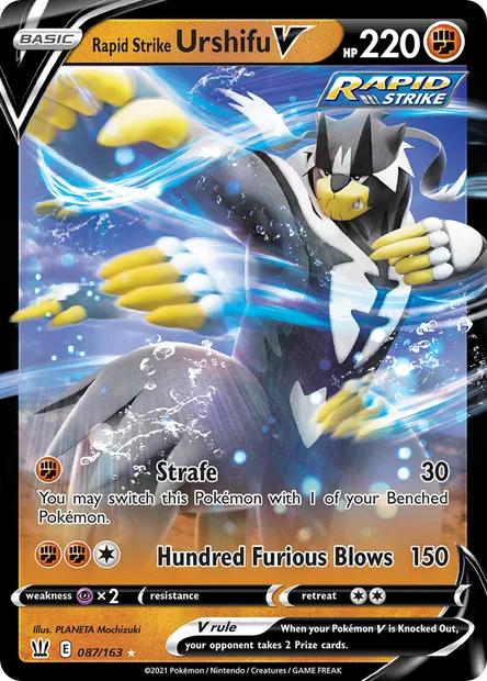 Rapid Strike Urshifu V, Pokémon card BST 87 — Battle Styles set