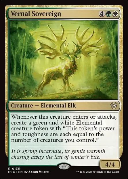 Vernal Sovereign, Magic card ECC 135 — Lorwyn Eclipsed Commander set