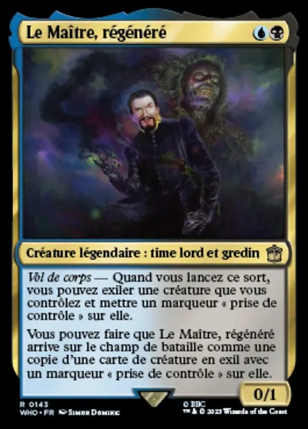 Le Maître, régénéré, carte Magic WHO 143 — extension Doctor Who