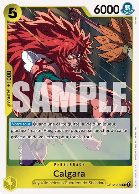Calgara, carte One Piece OP12-099 — extension L'HÉRITAGE DU MAÎTRE