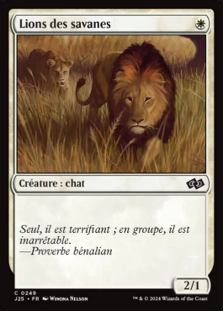 Lions des savanes, carte Magic J25 249 — extension Foundations Jumpstart